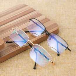 Solglasögon Unisex Progressive Multifocal Reading Glasses Titan Ram Metall Presbyopia Glasögon Bifokalt Anti Blue Light