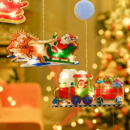 LEDクリスマスサクションカップライトクリスマスショッピングストアモール窓灯新年ホリデーの装飾
