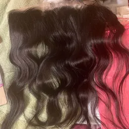 Pre-plucked long 20" 22" 13x4 frontal Brazilian body wave straight virgin hair free part