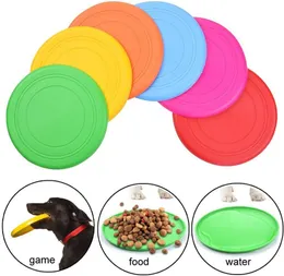 Food Water Bowl Dog Toy Flying Discs Training Silicone Flying Disc Lightweight Floatable War Catch Play Doubles