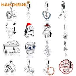 Pasuje do oryginalnej Europa Charms Bransoletka 925 Sterling Silver Heart Charms Love Heart Moja żona zawsze Pave Crystal Wisiorek Koraliki Q0531