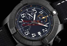 Su geçirmez Erkek Yarış Lüks Kol Hareketi ETA 7750 Chronograph Otomatik Aydınlık Izle PVD Siyah Çelik Naylon Kayış Tasarımcısı Saatler