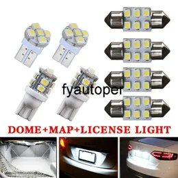 8pcs Universal White LED żarówka Light Light Assemble Dome Mapa tablica rejestracyjna światła Wewnętrzne Pakiet LED Zestaw do dekoracji samochodów Produkty