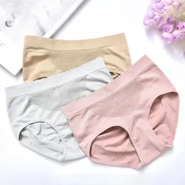 Honeycomb Warm Women Panties Underwear Seamless Large Size Ladies Briefs Korean Style Comfortable Retro Solid Color Panties Casual