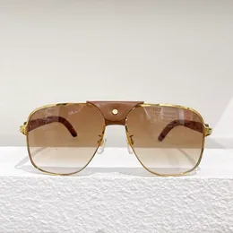 Drewniane klasyczne luksusowe projektant szerokie okulary przeciwsłoneczne oprawione w ramkę Ultralight okulary biznesowe Busa Casual Mężczyzn Kobiety złota srebrna kawa okulary oryginalne pudełko 2021