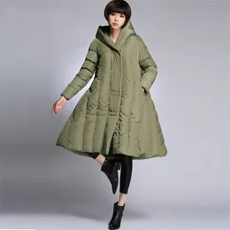 Zimowe damskie płaszcz do w dół jest duży dla grubych ludzi. Duży rozmiar 10xl Puffer Kurtka Czarna Czerwona Green Green Army 211018