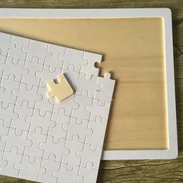 DIY Sublimation Blank Pusty Pusty Przesyłanie ciepła Puzzle Produkt A4 / A5 Multi Standardowe Zabawki Drewniane Dla Dzieci Logo Dostosowywanie Papier Puzzle WLL1047