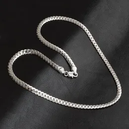 Hänge halsband sommar 925 sterling silver mode mäns fina smycken 5mm 20 fot 50 cm kristall från swarovskis halsband194z