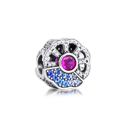 Blå rosa fläkt charm för armband Tjej charm pärlor för kvinnor Ny billig 2020 Jewellry DIY 925 Sterling Silver Jewellry Q0531