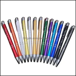 Escrita Industrial10 PCs / Lot 13 Cores Negócios Ballpoint Pens Papelaria Ballpen Novidade Presente Material Escola Suprimentos Personalizados