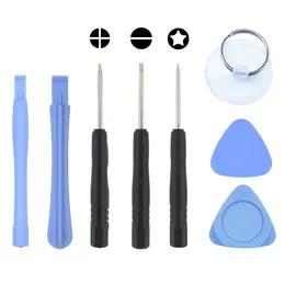 8 i 1 Reparation Pry Opening Tools Kit med 5 Point Star Pentalobe Skruvmejsel för iPhone 4G 4S 5G 5S 3G 6 6Plus 6s 300sets / parti