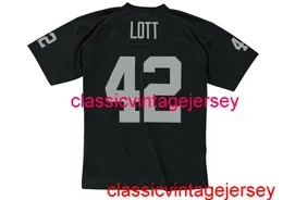 Stitched Men Women Youth Ronnie Lott #42 Jersey Embroidery Custom Any Name Number XS-5XL 6XL