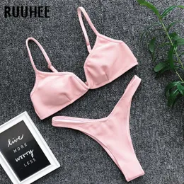 RUUHEE Womens Push Up Bandeau Bikini Set Sale 2021 Brazilian Style