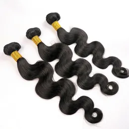 Virgin Human Hair Buntlar Brasilianska Hårväv Body Wave 8 ~ 40INSCH Obehandlad Peruvian Indian Malaysian Dyable Remy Hair Extensions