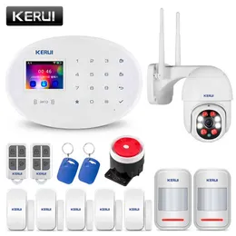 Kerui W20 WiFi GSM Wireless Home Security App Remote Language Switch Control 2,4 cala Zestaw systemowy ekranu dotykowego