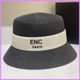 Moda Yeni Hasır Şapka Kadın Tasarımcı Casquette Yaz Açık Kova Şapka Plaj Harfleri Donatılmış Şapka Caps Erkek Beyzbol Şapkası D223042F