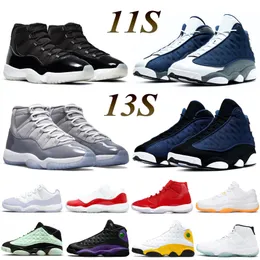 Män 11s Basketskor Concord 45Bred Space Jam Navy Gum Court Lila Brave Blue 13s Mens Womens Trainers Sneakers 5.5-13