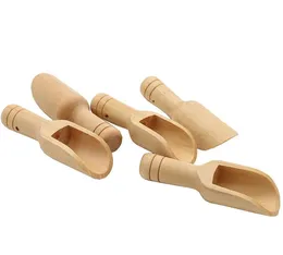 Mini Wooden Scoops Bath Salt Powder Detergent Powder-Spoon Candy Laundry Tea Coffee Spoons Eco Friendly Wood Scoop SN2700