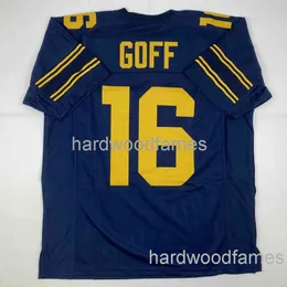 Özel Jared Goff Cal California Koleji Dikişli Futbol Forması Herhangi Bir İsim Numarası Ekle