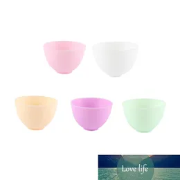 8x5cm Hem Använd luktfri Anti-Drop Silicone Bowl Facial Mask Mixing Bowl Prep Mätskål (S, Vit)