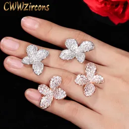 Rose Gold Color Micro Paved CZ Stone Flower Leave Simple Fashion Stud Earring for Women Famous Brand Earrings CZ436 210714