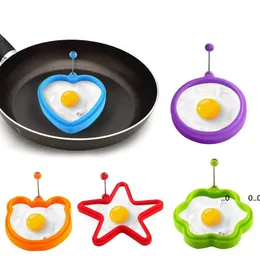 Силиконовые жареные яйца плесень для завтрака яйцо блин плесень жареные яйца инструменты с нержавеющей сталью ручка кухонные ресторан инструменты для приготовления пищи Rra9481