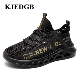 KJEDGB Buty dziecięce Dorywczo Mesh Oddychające Lekkie Buty Boys Buty Na Zewnątrz Sporty Dzieci Buty Dziewczyny Sneakers Czerwony Czarny G1210