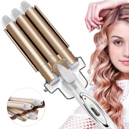 Kemei KM-1010 Three Stick Curling Iron Hair Curler Curling Stick Water Wave Splint Large Curling Iron Hair Styling Tool - #01