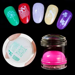 NAP016 Nail Art Stamper com dois silicone Cabeça claro para pregos Impressão Estampando Polonês Design Personalizado Manicure Stamp Ferramentas