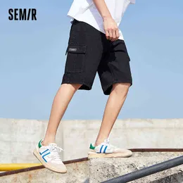 SEMIR Denim Shorts Men 2021 New Summer Straight Overalls Men'S Fifth Point Pants Cotton Trend Short Jeans G1209