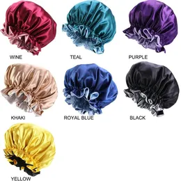 Saloni di bellezza Cappelli per la cura dei capelli Berretto pubblicitario Cappellino per la cura dei capelli berretto da notte a doppio colore in pizzo grande 7 colori