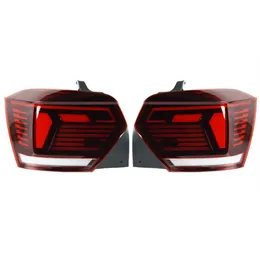 Car Tail Light Assembly för VW New Polo 2018-2021 Taillights Baklampa LED-signalåtervänt parkeringsljus