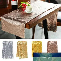 30x180cm Rose Gold Sequin Table Runners Modern Style Shiny Embroider Sequin Long Table Cloth For Wedding Party Home Decoration