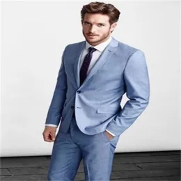 Men's Suits & Blazers High Quality Lapel Single Breasted Blue Suit Custom Homme Fashion Tuxedo Terno Slim Fit Sports Jacket Brand (jack