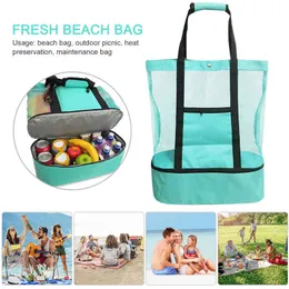 Shopping Bags Ike Marti Thermal Lunch Tote Box Summer Women Portable Beach Cooler 6 12 Beer Camping Food Insulated 220309