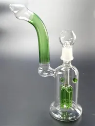 9 inch Green Class Bong Recycle Smoking Pipe Oil Dab Rigs Hookah with Tree Filter Accessories