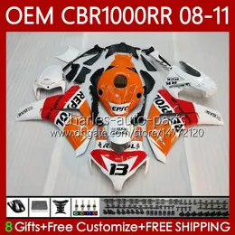 Forma wtryskowa dla Honda Ciała Repsol White CBR1000 CBR 1000 RR CC 08-11 Korpiarki 60NO.4 CBR 1000RR 1000CC CBR1000RR 08 09 10 11 CBR-1000 2008 2009 2010 2011 OEM OEM