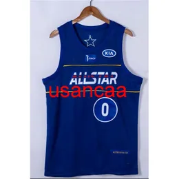 Tüm Nakış 9 Stil Jersey 0# Tatum 2021 Sezon All Star Blue Basketball Forması Erkek Kadın Gençlik Yeleği Herhangi Bir Sayı Ekle XS-5XL 6XL Yelek