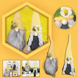 Mats Pads 2PCS Bumble Bee Gnome Pluszowy Dekoracja wyborów