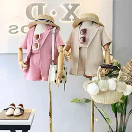 Gooporson 여름 아이 의류 패션 패션 한국어 Coatshirtshorts 3pcs 귀여운 작은 소녀 의류 어린이 복장을위한 세트 210715