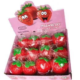 Decompression Toy Pinch Le Strawberry Simulation Fruit Props Vent Fruity TPR Squeeze Pull Fun Student Fidget Toys