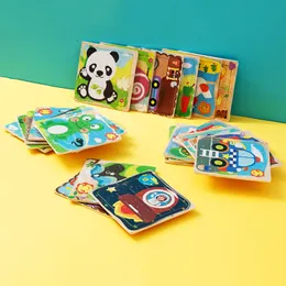 24 styles 16 pieces wooden puzzle animal cartoon flat wooden puzzle toy factory wholesale custom children puzzle 249 U2