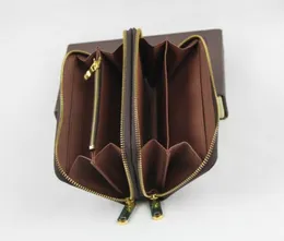 2021 dragkedja Zippy plånbok handväska mode bära runt pengar kort och mynt män läder handväska mode korthållare lång affär 4 färg