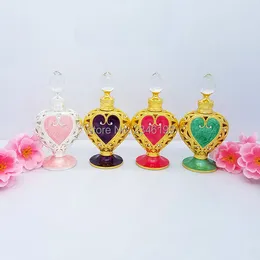 12ml Heart-Shape Glass Crystal Essential oil Dropper Bottle Pigment Perfume Container Vials Portable Empty Cosmetic Packaging