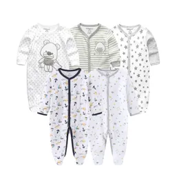 Baby Boys Rompers Soft Cotton Baby Unisex Rompers Overalls Newborn Clothes Long Sleeve Roupas de bebe Infantis Girl clothing Set 210309