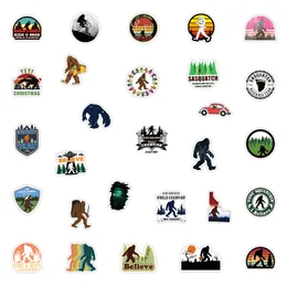 50pcs-pack vild natur stor fot bigfoot vinyl klistermärke vattentäta klistermärken för vattenflaska laptop planerare scrapbook vägg box skateboard tidskrift arrangör dekal