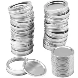 NEW Drinkware Lid 70MM/86MM Regular Mouth Bands Split-Type Leak-proof for Mason Jar Canning Lids Covers with Seal Rings DHL WHT0228