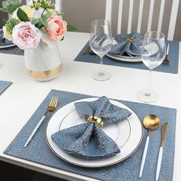 2Pcs Fabric Napkin Cutlery Dinner Placemats Table Cloth Serving Napkins for Decoupage Wedding and Party Decoration Modern