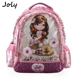 Joly Girls School Bags Barn Backpack Primär Bookbag Princess Cartoon SchoolBags Mochila Infantil Sac A Dos Enfant 211021