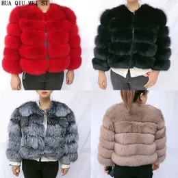 자연 모피 코트 여성의 겨울 재킷 자연 고품질의 실제 211018